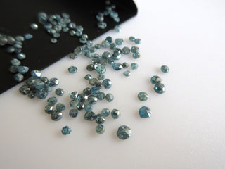 5 CTW Blue Rose Cut Diamond Lot, Loose Rough Diamond, Faceted Blue Raw Diamond, 1mm To 2mm Each, SKU-DD10