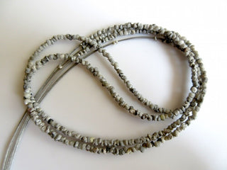 3mm to 4mm Grey Raw Rough Beautiful Diamond Bowl Shape Beads, Natural Grey Rough Loose Diamond, Sold As 8/16 Inch Strand, DD226