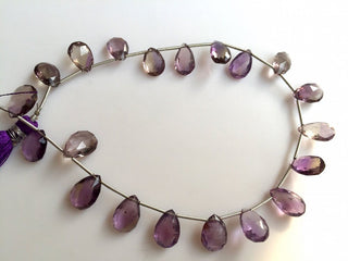 Ametrine Faceted Pear Briolette Beads, Natural Ametrine Gemstone, 13mm To 17mm  Each, 12 Pieces Approx