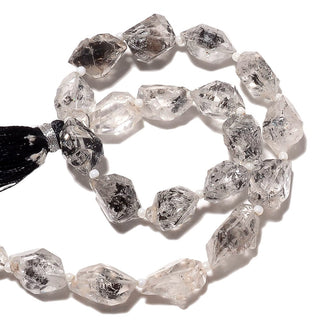 Raw Herkimer Diamond, AAA Herkimer Diamond Beads, Herkimer Diamond Nuggets, 12mm To 15mm Each, 6 Inch Half Strand, SKU-B126