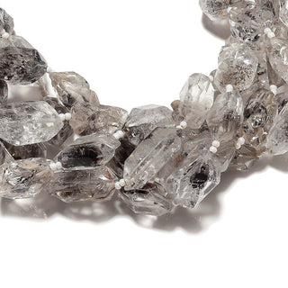 Herkimer Diamond Beads, Raw Herkimer Diamonds, Herkimer Diamond Nuggets, 16mm To 20mm Each, 12 Inch Strand, SKU-B135