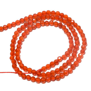 Rare 2mm Red Onyx Beads, Faceted Round Beads, Natural Red Onyx Beads, 15 Inch Strand, SKU-B83