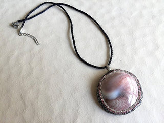 1 Piece Pink Shaded Agate Connector, Crystal Rhinestone Pave, Gemstone Pendant Connector, Single Loop 1.75 x 2 Inches, SKU-Tc31