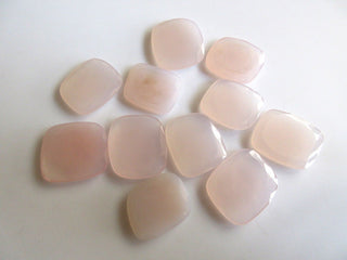 2 Pieces Huge 26-28mm Each Pink Chalcedony Rose Cut Flat Loose Cabochons GFJ