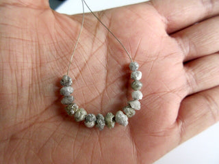 15 Pieces Rare Rough Diamond Rondelles, Natural Diamond Round Beads, Raw Diamonds, Approx 5mm Each, SKU-DD145