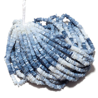 AAA Blue Opal Heishi Beads, Natural Opal Beads, Peruvian Blue Opal Beads, 6mm Heishi Beads, 16 Inch Strand, SKU-B35