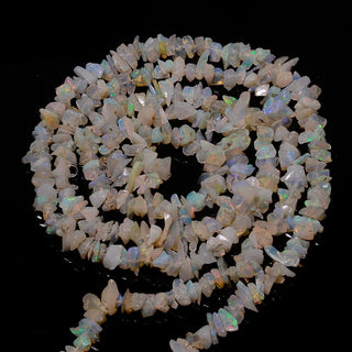 Natural Ethiopian Opal Beads, Ethiopian Opal Chips, 4mm To 5mm Chips, 32 Inch Strand, SKU-B153