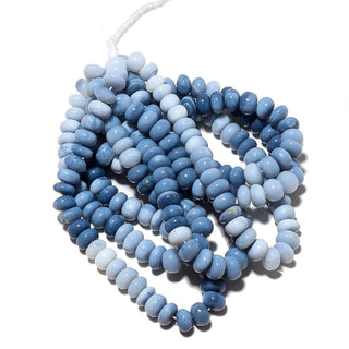 AAA Blue Opal Rondelle Beads, Natural Blue Opal, Peruvian Opal Beads, 10mm Rondelle Beads, 16 Inch Strand, SKU-B22