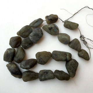 Raw labradorite Beads, Natural Labradorite Tumbles, Hammered Gemstone Beads, 17-22mm Approx, 16 Inch Strand, SKU-RG6