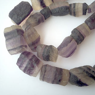 Rough Natural Fluorite Gemstone Hammered Box beads 17-22mm Approx. 16 Inch Strand, SKU-RG5