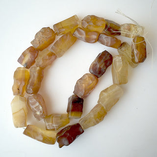 Yellow Onyx Beads, Natural Hammered Rough Onyx Gemstone Beads, 15-20mm Approx, 18 Inch Strand, SKU-Rg13
