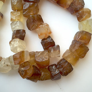 Yellow Onyx Box Beads, Natural Hammered Rough Onyx Gemstone Beads, 13-15mm Approx, 22 Inch Strand, SKU-Rg15