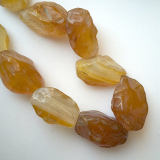 Yellow Onyx Marquise Beads, Natural Hammered Rough Onyx Gemstone Beads, 18-24mm Approx, 20 Inch Strand, SKU-RG14