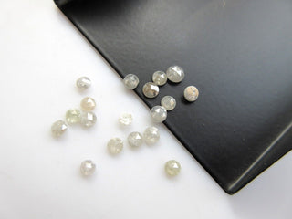 6 Pieces, 3mm Clear White Rose Cut Diamond, Rose Cut Cabochon, White Rose Cut Diamond, Rose Cut Diamond Ring