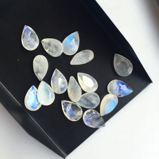 10 Pieces 11x8mm Rainbow Moonstone Pear Shaped Faceted Loose Gemstones SKU-MS19