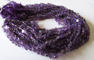 5 Strands Wholesale Amethyst 9mm Flat Coin Beads, Natural Amethyst Beads, 13.5 Inches Each Strand, SKU-2724