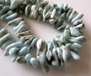 Larimar Tumbles, Side drilled Natural Larimar Beads, Larimar Jewelry, 14mm To 20mm Each, 17 Inch Strand, SKU-2891/1