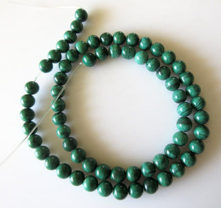 4mm Malachite Round Beads, Natural Malachite Beads, Wholesale Malachite Gemstones, 15 Inch Strand, SKU-2993/1