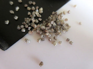100 Pieces 10 CTW 3mm To 2mm Brown Raw Champagne Diamond Chips Beads, Raw Rough Uncut Drilled Brown Diamonds