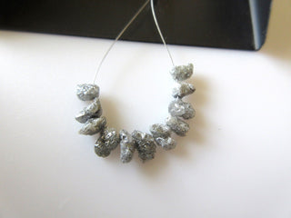 5pcs Huge Gray Raw Diamond Spikes, Rough Natural Diamond Beads, Loose Diamonds Rare One Of A Kind Diamonds, Sku-Dds107/3