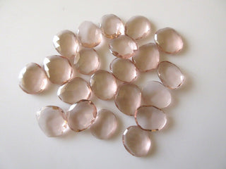 5 Pieces 14mm To 18mm Each Hydro Quartz Pink Sapphire Faceted Flat Back Loose Cabochons RC114