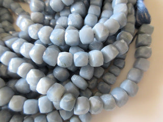 Natural Blue Opal Box Beads, Peruvian Opal Beads, 8mm To 9mm Box Beads, 4 Inch Half Strand, Sku2759/2