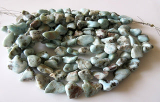 Larimar Tumbles, Natural Larimar Beads, Larimar Jewelry, 12mm To 18mm Each, 17 Inch Strand, SKU-2878/1