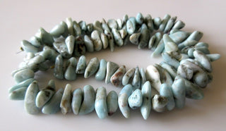 Larimar Tumbles, Side drilled Natural Larimar Beads, Larimar Jewelry, 14mm To 20mm Each, 17 Inch Strand, SKU-2891/1