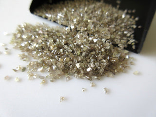 50 CTW Natural Champagne Brown Diamond Dust,  Natural Raw Rough Uncut Diamond Chips, SKU-DDB