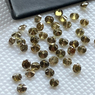 5 Pieces 1.9mm To 2.1mm/2.5mm To 3mm Natural Green Full Cut Round Brilliant Cut Faceted Loose Melee Diamonds For Jewelry, DDS768/5